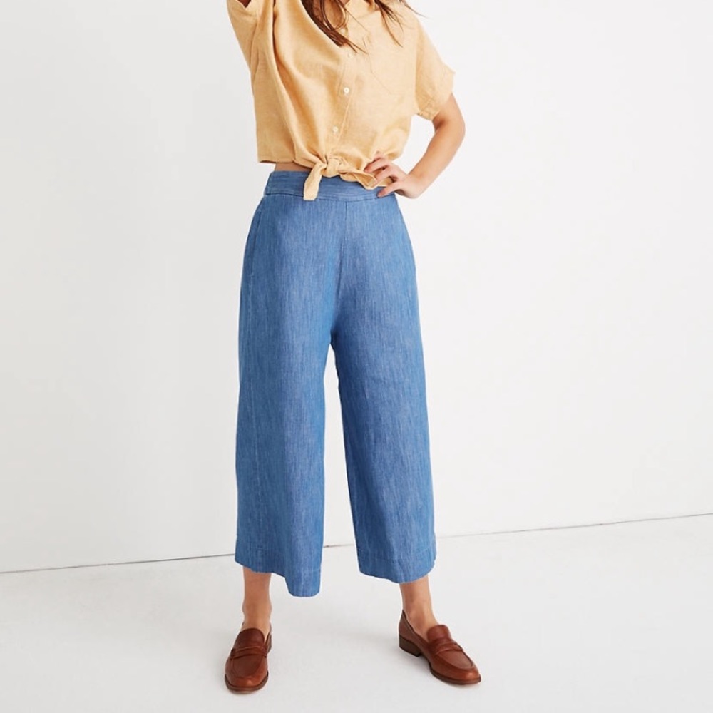 Madewell Chambray Huston Pull On Pants